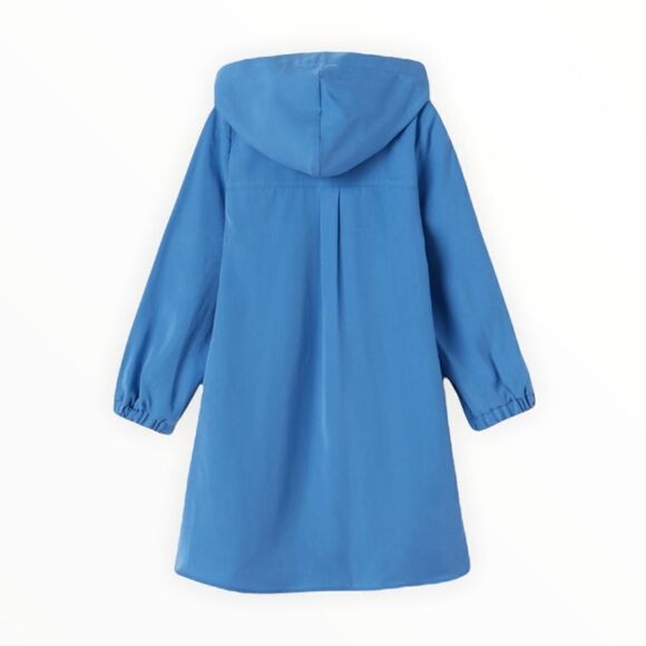 ZARA Kids | Blue | FLOWY HOODED DRESS - Picture 3 of 9